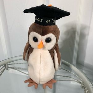 Vintage 1998 Ty Beanie Baby Wise the Owl Class of 1998 Graduation Plush